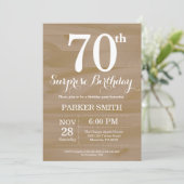 Invitation surprise rustique pour 70e anniversaire (Debout devant)
