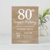 Invitation surprise rustique pour 80e anniversaire (Debout devant)