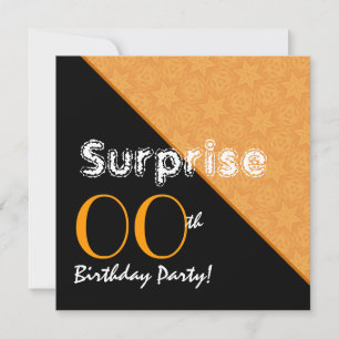 Invitation SURPRISE Toute année Anniversaire Gold Stars G31