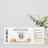 Invitation Surprise Washing Machine Gift Certificate  (Debout devant)