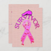 Invitation Survivant de cancer du sein (Devant / Derrière)