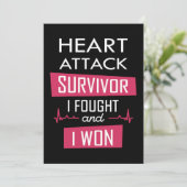 Invitation Survivant de l'attaque cardiaque, je me suis battu (Debout devant)