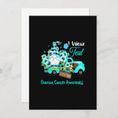 Invitation Survivant du cancer de l'ovaire Gnome Fleur (Devant / Derrière)