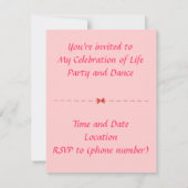 Invitation Survivez au cancer du sein (Dos)