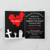 Invitation Survivre la nuit Halloween personnalisable (Intérieur)