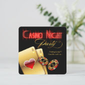 Invitation Susanne Vegas Casino Night Anniversaire (Debout devant)