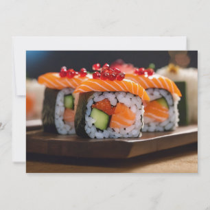 Invitation sushi bokeh