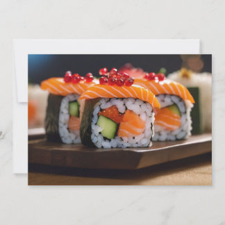 Invitation sushi bokeh