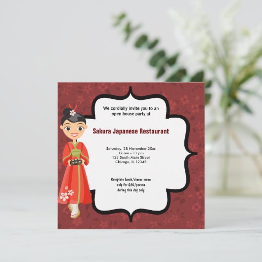 Invitation Sushi Open House (Debout devant)