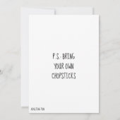 Invitation Sushi party invitation, humour de poisson amusant (Dos)