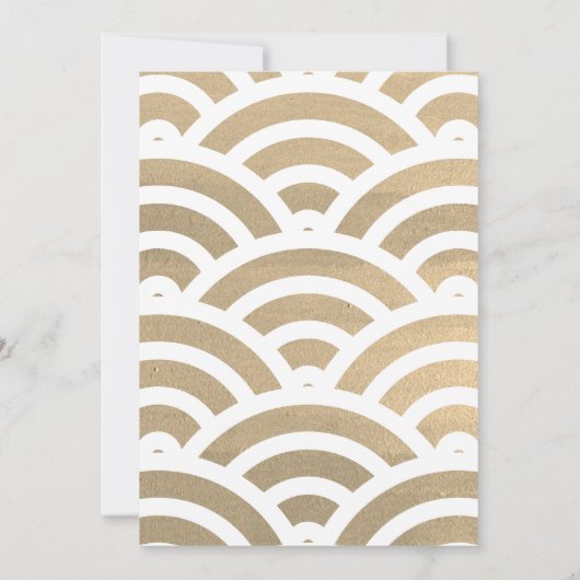 Invitation Sushi Party Simple Turquoise & Or Anniversaire (Dos)