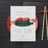 Invitation Sushi Pré Mariage Gray