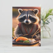invitation sushi raccoon (Debout devant)