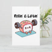 Invitation Sushi Roll Lifting Weights (Debout devant)