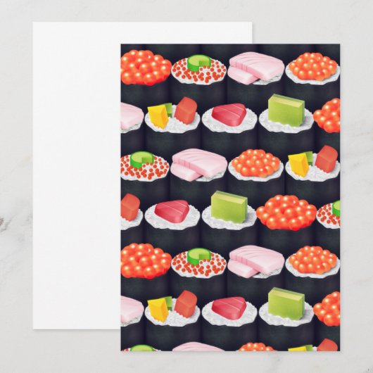 invitation sushi rolls (Devant / Derrière)