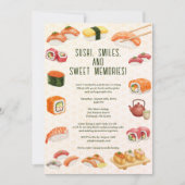 Invitation Sushi, smiles, and sweet memories! (Devant)