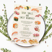 Invitation Sushi, smiles, and sweet memories!