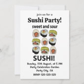 Invitation Sushi Sucré et Acide Sushi (Devant)