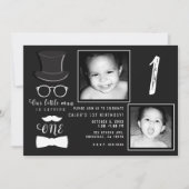 Invitation Suspendre un Hipster petit homme 1er anniversaire (Devant)