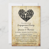 Invitation Suspension de l'arbre cardiaque Douche Fiançailles (Devant)