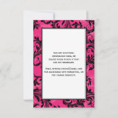 Invitation Suspension Rose Noir Blanc Rouleaux Mariage Insert (Dos)