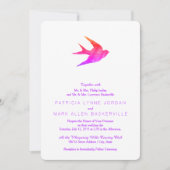 Invitation Swallow (Style Letterpress) (Devant)