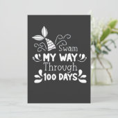 Invitation Swam My Way Thru 100 jours d'école (Debout devant)