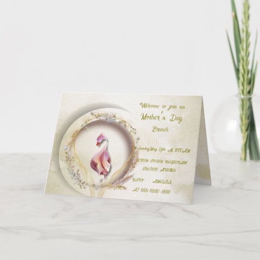 Invitation Swan chic parti MÈRE (Devant)