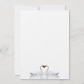 Invitation Swan couple blanc luxe mariage (Dos)