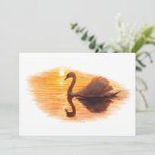 Invitation Swan Gliding at Sunset (Debout devant)