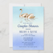 Invitation Swan Love Elegance Couples Douche (Devant)