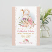 Invitation Swan Princess Anniversaire (Debout devant)