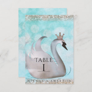 Invitation Swan Princess Gold Parties scintillant Fairy Numér