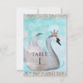Invitation Swan Princess Gold Parties scintillant Fairy Tale  (Devant)