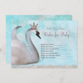 Invitation Swan Princess Wings for Baby shower Game (Devant / Derrière)