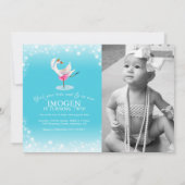 Invitation Swan sur ballet lac 2e anniversaire aqua invitatio (Dos)