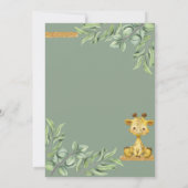 Invitation Sweari Jungle Lion Baby shower Par Mail (Dos)