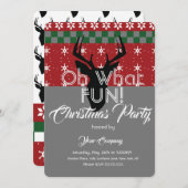 Invitation Sweat de Noël Bureau de fête Deer laide pull (Devant / Derrière)