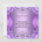 Invitation Sweet 13 13e fête d'anniversaire Purple Silver Tia (Dos)