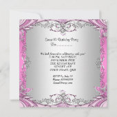 Invitation Sweet 13 13e Soirée Rose Tiara fête d'anniversaire (Dos)