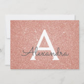 Invitation Sweet 15th Sparkle Rose Gold Blush rose photo (Devant)