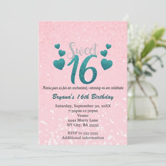 Invitation Sweet 16 (Debout devant)