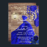 Invitation Sweet 16 Anniversaire - Bois et Fleurs Bleues<br><div class="desc">🥇 UN DESIGN D'ART ORIGINAL DE DROIT D'AUTEUR DE Donna Siegrist SEULEMENT DISPONIBLE SUR ZAZZLE! Sweet 16 Invitation Anniversaire. Ajoutez Votre Texte. Peut être utilisé pour n'importe quel anniversaire en modifiant simplement le texte. (Suggestion - écrivez le numéro d'anniversaire à la place de Sweet 16. Ex : Onzième, treizième, cinquantième,...</div>