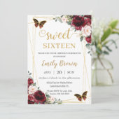 Invitation Sweet 16 Anniversaire Bourgogne Brousse Brousse Pa (Debout devant)