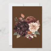 Invitation Sweet 16 Anniversaire Fête Brown Beige Floral (Dos)