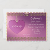 Invitation Sweet 16 Anniversaire Fête Inviation (Devant)