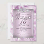 Invitation Sweet 16 Anniversaire Fête Lilac Purple Diamond Ti (Devant)