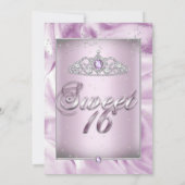 Invitation Sweet 16 Anniversaire Fête Lilac Purple Diamond Ti (Dos)