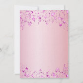 Invitation Sweet 16 anniversaire fête rose étoiles luxe (Dos)