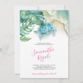 Invitation Sweet 16 Anniversaire Fête Thème Tropical Invitati (Devant)